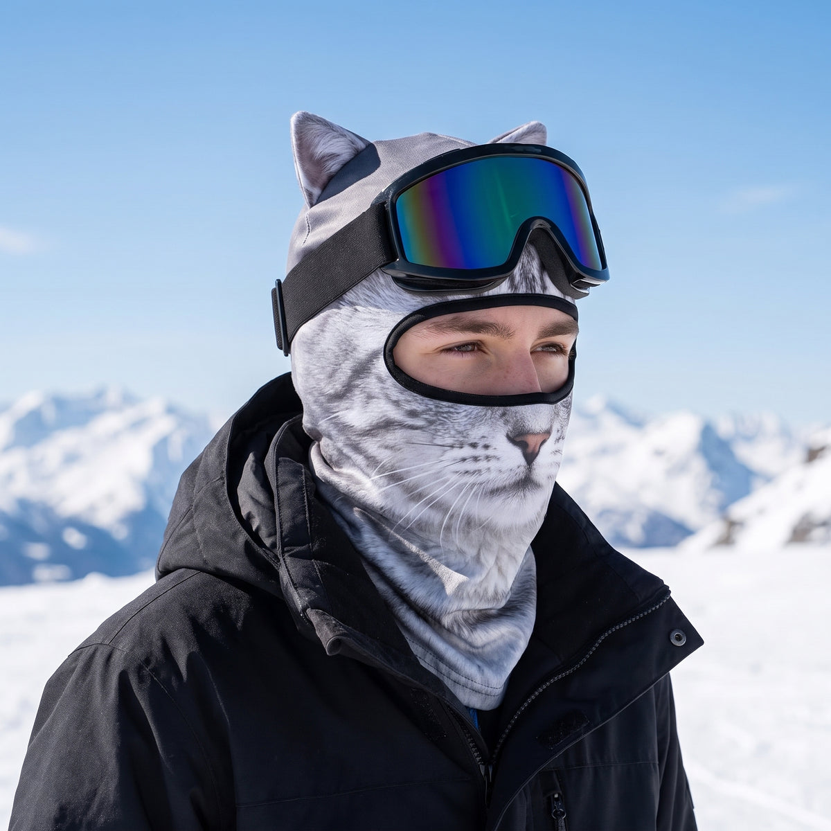 Lunettes de ski Horizon Miroir portées en montagne